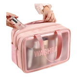 Bolsa Feminina Transparente Necessaire Impermeável Maquiagem