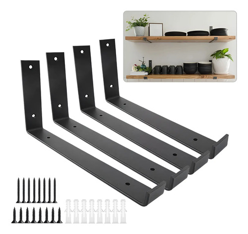 Ménsula Para Repisa 20-30cm 4mm Grosor Uso Ruso 4 Piezas