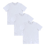 Kit 3 Camisetas Básicas Masculinas Lisas Em Algodão Hering 
