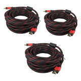 Cable Hdmi 20 Metros Full Hd Ps4 Ps3 Xbox 360 Laptop 3 Pz