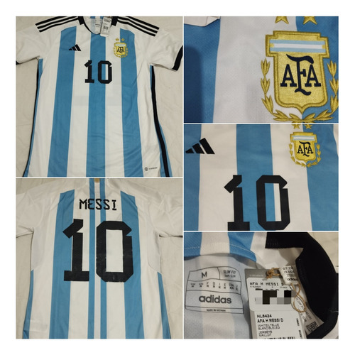 Jersey Original Argentina 2022 Messi Mundial Qatar 2 Hl8424