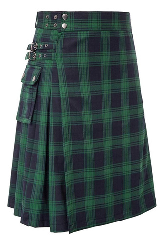 Pantalones De Falda Escocesa De Verano Para Hombre