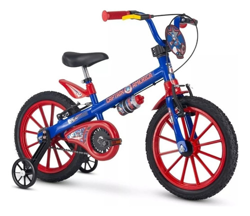 Bicicleta Infantil Aro 16 Nathor Vingadores Com Rodinha