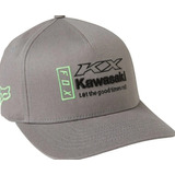 Gorra Kawi Kawasaki Flexfit Logo Gris Motocross Atv Fox 