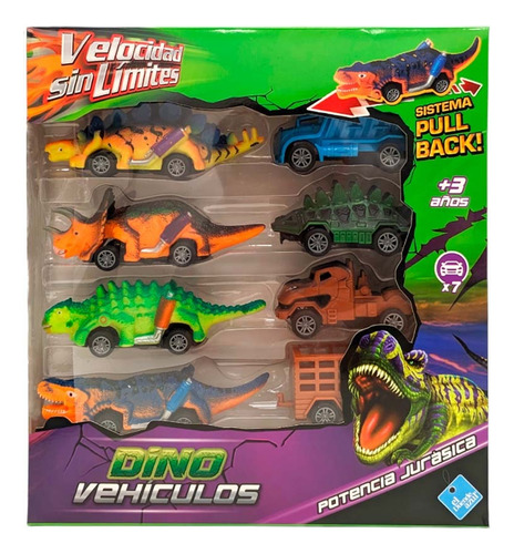 Pack De Autitos Dino Vehículos El Duende Azul Personaje Dino Vehículos Surtidos