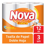 Nova Clásica Toalla De Papel 3 Unidades 12 Mt