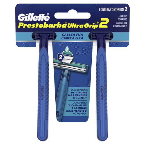 Barbeador Gillette Prestobarba Ultragrip2 Descartável 2 Un