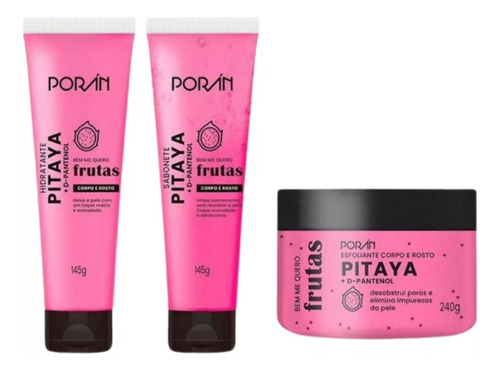 Kit Skin Care Corpo E Rosto Completo Barato Pitaya Porán