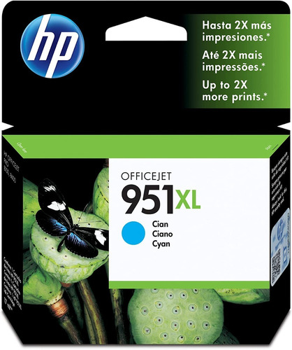 Hp Cartucho Tinta #951xl Cyan Cn046al, 1500 Pag