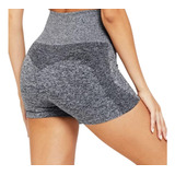 Biker Short Deportivo Tiro Alto Transpirable - Gris