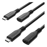 Cable De Extensión Usb C  Paquete De 2 1.6ft 10gbps Us...