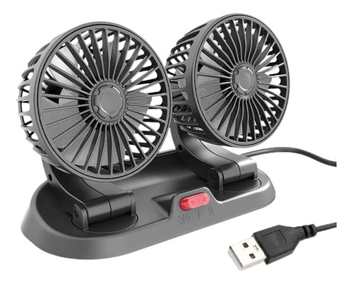 Ventilador Doble Con Usb Para Uso Doméstico Y Automóvil