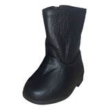 Bota Gaúcha Baby Couro Preto Crioulinha Com Zíper Oferta