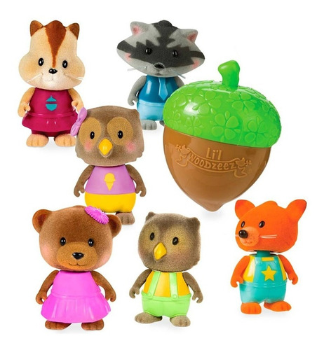 Woodzeez Animales Figura Muñeco De Seda Peluche En Bellota