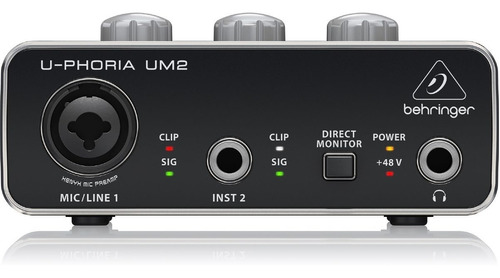 Interface De Audio Behringer Um2 U-phoria Incluye Cable Usb 