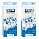 Kit C/ 06 Esponja Magica Tekbond Limpeza Pesada Limpa Tudo