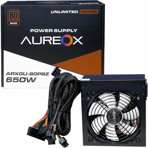 Fuente Pc Gamer Aureox Arxgu 650w Reales 80 Plus Bronze