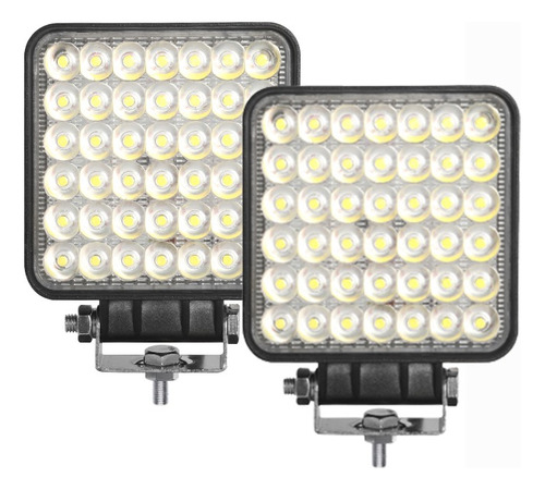 Par Faros Auxiliares Led Cuadrado Luces Para Carros Autos