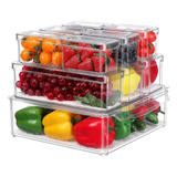 Organizador De Refrigerador Con Tapas 10pcs Contenedores