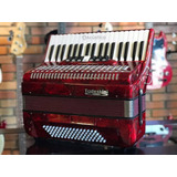 Acordeon Todeskini 80 Baixos Vermelho