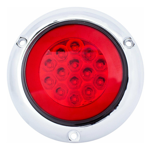 Plafon Redondo Rojo 14 Leds Arillo Gel Luz Fija/estrobo 4 Pg