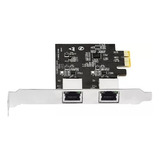 Placa De Rede Pcie 2 Portas Gigalan (rj45)  Full + Slim