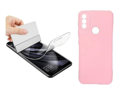 Funda Silicona + Hidrogel Compatible Con Moto E20 E30 E40