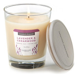 Vela 9 Oz Essential Elements Lavender & Cedarwood Candle Lit