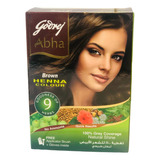 Color De Henna De Godrej Abha Brown - Cobertura 100% Gris