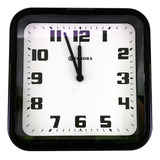 Relógio De Parede Eurora Quadrado Preto 6540-145