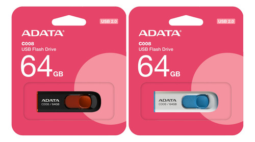 Kit 20 Memoria Usb 64gb Boton Deslizante Diferentes Colores Color Combinado C008