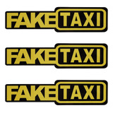 3 Calcomanías Reflectantes De Taxi Falso Para Parachoques De