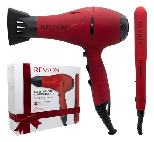 Combo Secador + Planchita Revlon Estilizador Control Frizz