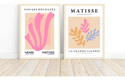 Set X2 Cuadros 33x43 Decorativos Matisse Living Dormitorio