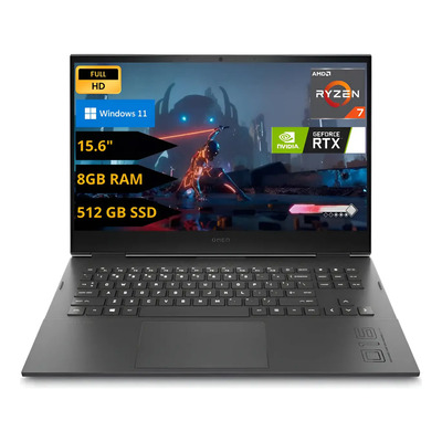 Laptop Hp Omen, Ryzen 7, 8gb\u002F512gb Ssd, Nvidia, W11, Negro | Envío gratis