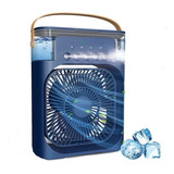 Mini Ventilador De Aire Acondicionado Portátil 4 En 1 Color Azul