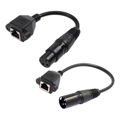 1 Par De Adaptadores Xlr De 3 Pines A Rj45 Hembra Rj45 A Xlr