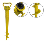 Âncora Para Guarda Sol Plástico 40cm Universal Cor Amarelo Liso