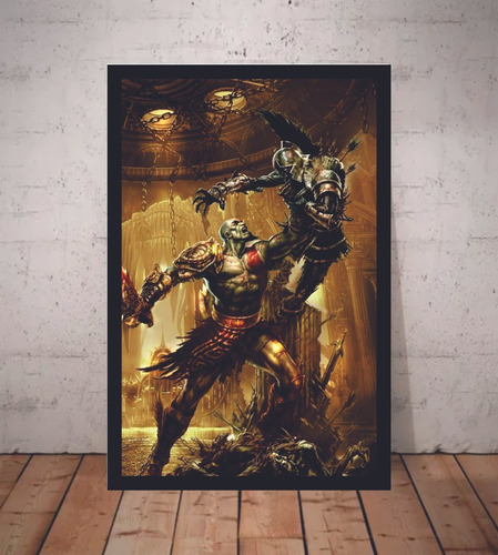 Placa Quadro Decorativo God Of War Kratos Ps3 Ps4 Gamer 065