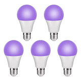 Lampara Led Uv Luz Negra Ultravioleta 12w E27 Bar Fiesta X5 