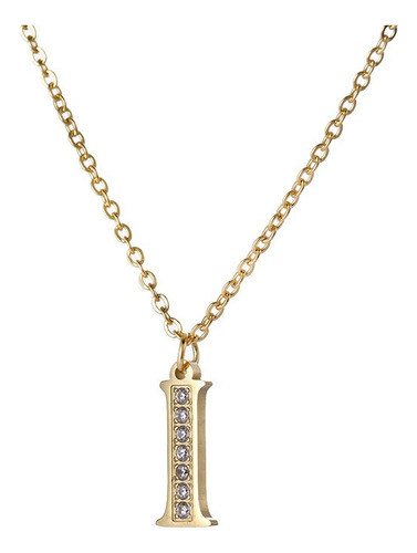 Collares Mujer Inicial Letras Baño Oro 18k Zirconias