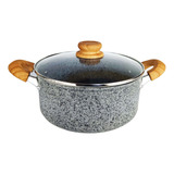 Cacerola Olla 28cm  Hudson Inducción Granito Stone Bz3