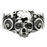 Anillo De Hombre Skull Patterns Plata De Ley .925