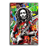 Cuadro Decorativo En Tela Canvas Bob Marley Art