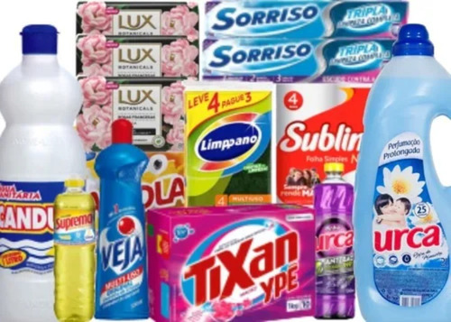 Kit Básicoprodutos Limpeza E Higiene 15 Produtos+brinde