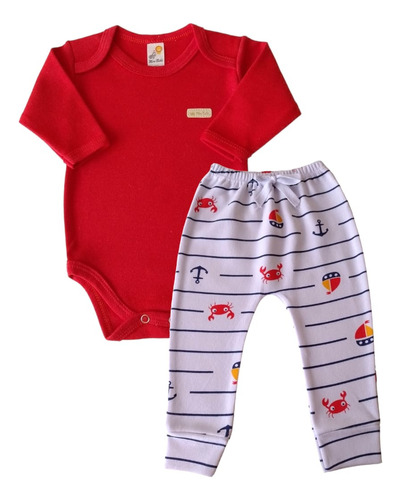 Kit 6 Pçs- Body + Calça Saruel Roupa De Bebê Enxoval Atacado