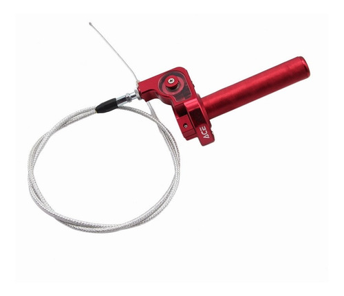 Empuñadura De Giro Del Acelerador Roja De 22 Mm Con Cable