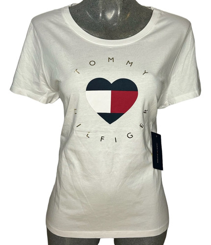 Playera De Dama Tommy Hilfiger Original Blanca Talla M.