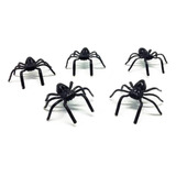 50 Mini Aranha Halloween Plástico Realista Mesa Parede Porta