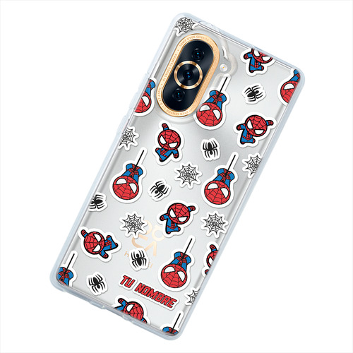 Funda Para Huawei Marvel Spiderman Tu Nombre Personalizado